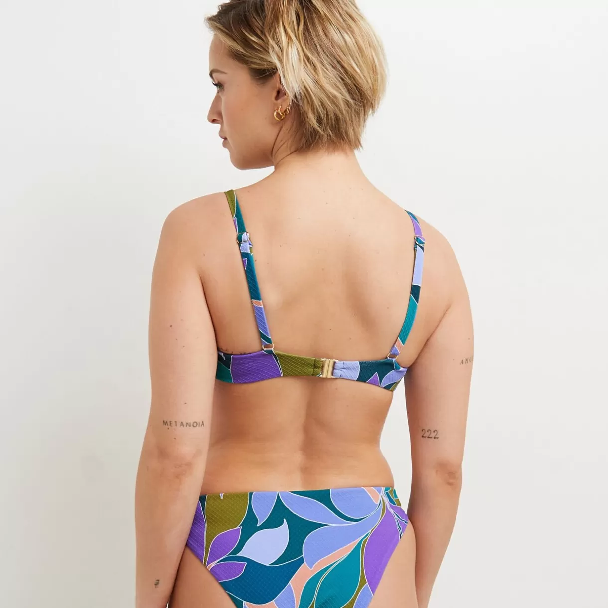 Maillot De Bain 2 Pièces | Maillot De Bain Poitrine Généreuse (e, F Et G)<MONICA MAILLOT DE BAIN EMBOIT COULISS MULTICOLOR
