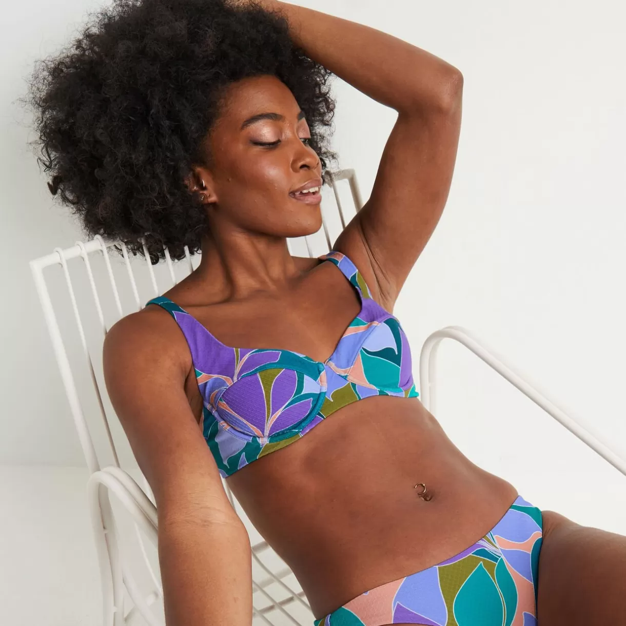Maillot De Bain 2 Pièces<MONICA MAILLOT DE BAIN EMBOIT FOULARD MULTICOLOR